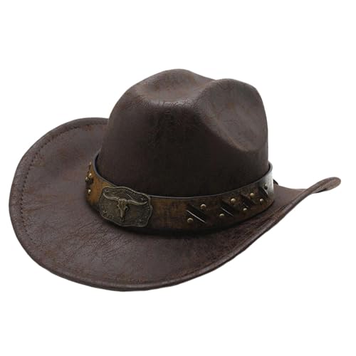 Jojomis Klassischer Western Cowboyhut für Halloween, Kostüm Cowboyhut für Damen und Herren, Universalgröße 56-58cm- stil j Jojomis Klassischer Western Cowboyhut für Halloween, Kostüm Cowboyhut für Damen und Herren, Universalgröße 56-58cm- stil j von Jojomis