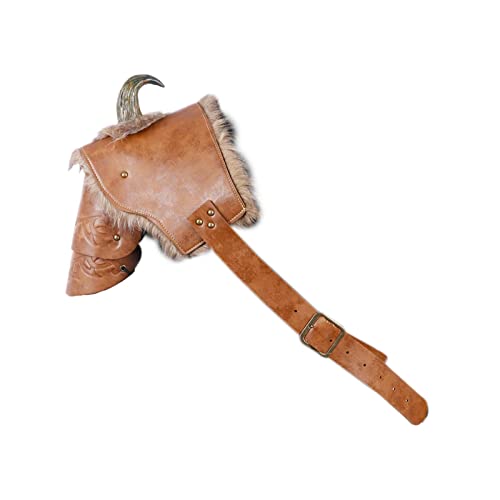 Jojomis Mittelalterlicher Schulterpanzer PU-Leder Verstellbar 85-125cm Spartanischer Krieger Schulterschutz Cosplay Kostümzubehör Rechts von Jojomis