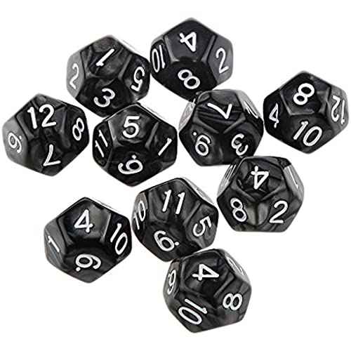 Jojomis Polyedrisches Würfel-Set für D&D TRPG Cup-Spiele (10 Stück, D12) von Jojomis