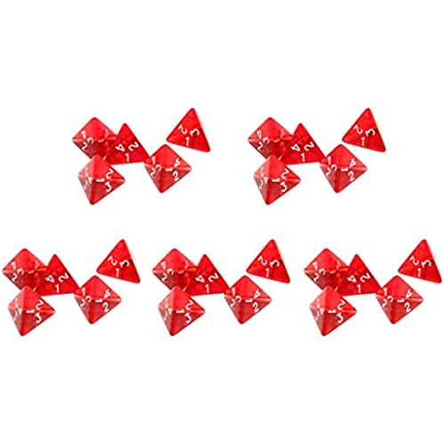 Jojomis Sided Plastic Polyedral Dice Gem Numeral Dices Table Board Game Accessories for Dungeons & Dragons, Pack of 25 von Jojomis