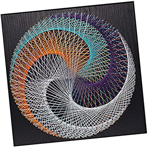Jojomis Vintage String Craft Geometrische D-Figur – String Art Kits DIY Heimdekoration für Erwachsene 40 x 40 cm von Jojomis