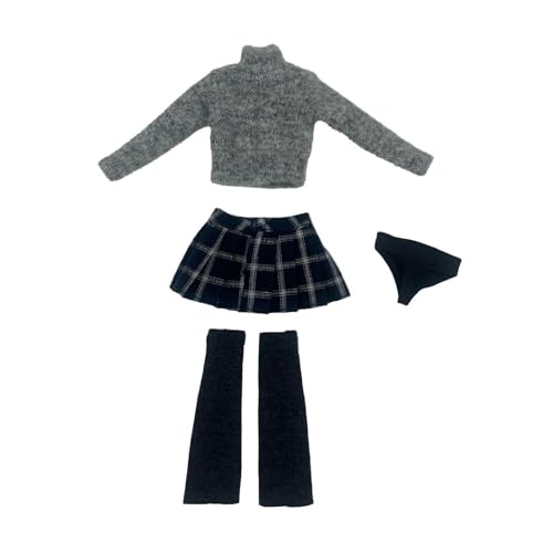 jojomis 1/6 Maßstab Langarm Top und Rock Outfit mit Socken für 12 Zoll Frau Figuren Casual Cosplay Kostüm Zubehör jojomis 1/6 Maßstab Langarm Top und Rock Outfit mit Socken für 12 Zoll Frau Figuren Casual Cosplay Kostüm Zubehör von Jojomis