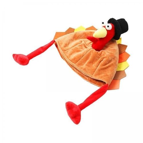 jojomis 2 Stück Thanksgiving Truthahnhut, lustiger Festival-Kopfschmuck, bequeme Neuheit Kostüm Kopfbedeckung für Party, Cosplay und Foto-Requisiten von Jojomis
