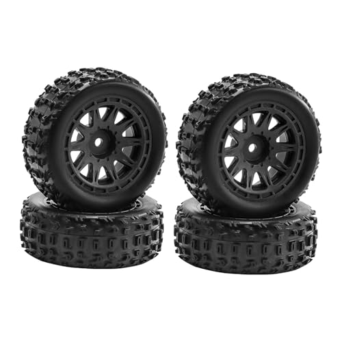 jojomis 4 Stück 1/18 RC Autoräder und Reifen, Hochleistungs-Ersatzset, professionelle Qualität, PP-Gummi, direkte Passform, Schwarz jojomis 4 Stück 1/18 RC Autoräder und Reifen, Hochleistungs-Ersatzset, professionelle Qualität, PP-Gummi, direkte Passform, Schwarz von Jojomis