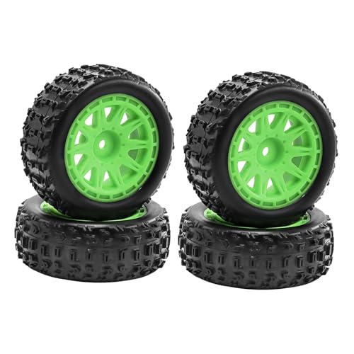 jojomis 4 Stück 1/18 RC Autoräder und Reifen, Hochleistungs-Ersatzset, professionelles PP-Gummi, direkte Montage, Grün jojomis 4 Stück 1/18 RC Autoräder und Reifen, Hochleistungs-Ersatzset, professionelles PP-Gummi, direkte Montage, Grün von Jojomis