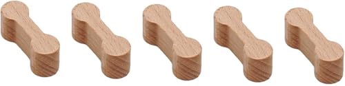 jojomis 5 Stück Hunde-Trackverbinder für Kinderspielzeug, Zugbauer, Schienenadapter, DIY kompakte Eisenbahnschienenkupplung, Ersatz-Spielzeug-Zugschienenverbinder für kreatives Spielen (Holz) von Jojomis