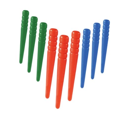 jojomis 9 x Cribbage-Brettklammern, Set mit 9 konischen Spielnadeln für 0,35 cm Löcher, rot, blau, grün, traditionelle Krippenbrett-Nadeln jojomis 9 x Cribbage-Brettklammern, Set mit 9 konischen Spielnadeln für 0,35 cm Löcher, rot, blau, grün, traditionelle Krippenbrett-Nadeln von Jojomis
