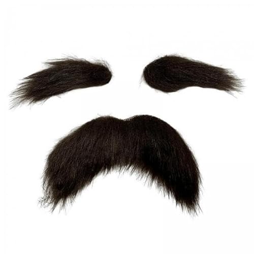 jojomis Augenbrauen-Set, künstlicher Schnurrbart, selbstklebend, Cosplay, Requisiten, Gesichtshaar, für Maskerade, Kostüm, Party, Halloween, Herren, Dunkelbraun, 5 Stück jojomis Augenbrauen-Set, künstlicher Schnurrbart, selbstklebend, Cosplay, Requisiten, Gesichtshaar, für Maskerade, Kostüm, Party, Halloween, Herren, Dunkelbraun, 5 Stück von Jojomis