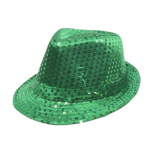 jojomis Bowler-Hut mit Pailletten, für Rollen, Maskerade, Karneval, Kostüm, Party-Zubehör, 56–58 cm, Kopfumfang, Grün jojomis Bowler-Hut mit Pailletten, für Rollen, Maskerade, Karneval, Kostüm, Party-Zubehör, 56–58 cm, Kopfumfang, Grün von Jojomis