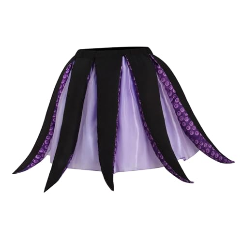 jojomis Damen Octopus Kostüm Rock mit Tentakeln, Schwarz Lila Cartoon Halloween Kleid für Party Maskerade Cosplay - XX-Large von Jojomis