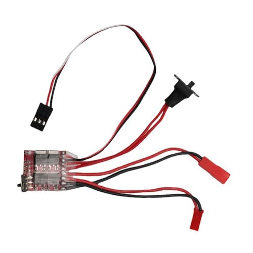jojomis Elektrischer Geschwindigkeitsregler, 20 A, gebürstet, ESC, für ferngesteuerte Autos im Maßstab 1/12, 1/16, 1/18, 1/24, hohe Leistung, bidirektionale Steuerung von Jojomis