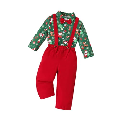 jojomis Festliches Outfit-Set für Jungen, für Kinderpartys, Feiern, Weihnachten, Gentleman, Kleidung mit Hosenträgern, Hosen und Fliege, Hosenträger mit Knöpfen jojomis Festliches Outfit-Set für Jungen, für Kinderpartys, Feiern, Weihnachten, Gentleman, Kleidung mit Hosenträgern, Hosen und Fliege, Hosenträger mit Knöpfen von Jojomis