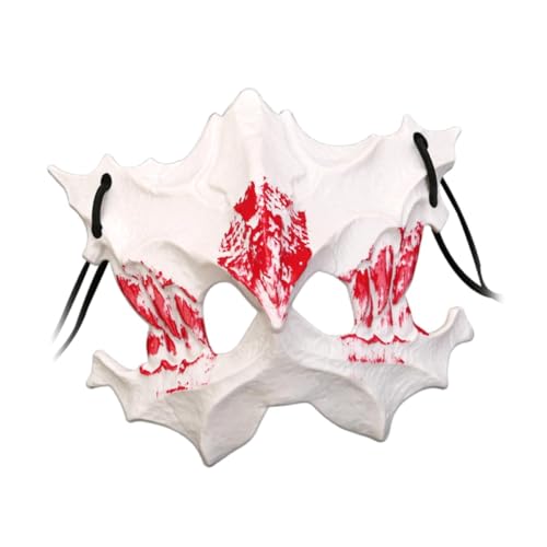jojomis Halloween-Maske für Männer und Frauen, Tier-Gruselmaske für Party, Festival, Weihnachten, Abschlussball, Weiß jojomis Halloween-Maske für Männer und Frauen, Tier-Gruselmaske für Party, Festival, Weihnachten, Abschlussball, Weiß von Jojomis