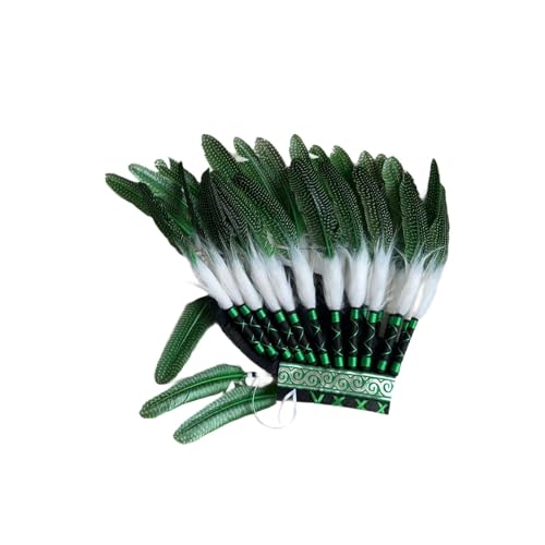jojomis Indischer Feder-Kopfschmuck, dekorative Maskerade-Requisiten, leicht, 60 x 36 cm, Indianer-Kostüm-Accessoire, Grün jojomis Indischer Feder-Kopfschmuck, dekorative Maskerade-Requisiten, leicht, 60 x 36 cm, Indianer-Kostüm-Accessoire, Grün von Jojomis