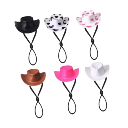 jojomis Mini-Schreibtisch-Gans-Kopfbedeckung, Ornamente, Mini-Hüte für Zuhause, Schreibtisch, Büro, Tischdekoration, 4,5 x 5,5 x 1 cm, 6 Stück von Jojomis