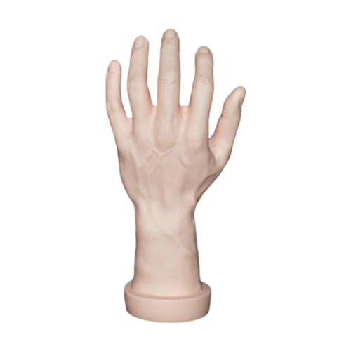 jojomis Realistisches Handmodell für Cosplay, Halloween, Displays, linke Hand, Hautton, PVC-Material, 10 x 26 cm jojomis Realistisches Handmodell für Cosplay, Halloween, Displays, linke Hand, Hautton, PVC-Material, 10 x 26 cm von Jojomis