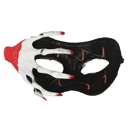 jojomis Skelett-Handmaske, Steampunk, Cosplay, Kostüm, Halloween, Party, dekorative Gesichtsbedeckung für Herren, 22 x 10,5 cm von Jojomis