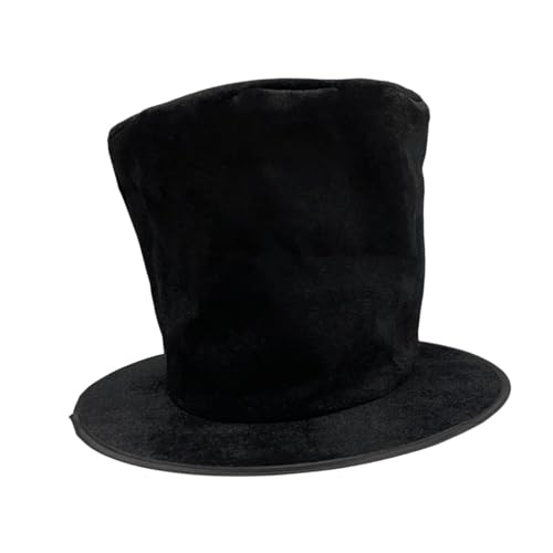 jojomis Zylinderhut, vielseitig, Nachtclub, Party, flippig, für Männer und Frauen, Festival, flacher Kopf, Magierhut, schwarzer Samt jojomis Zylinderhut, vielseitig, Nachtclub, Party, flippig, für Männer und Frauen, Festival, flacher Kopf, Magierhut, schwarzer Samt von Jojomis