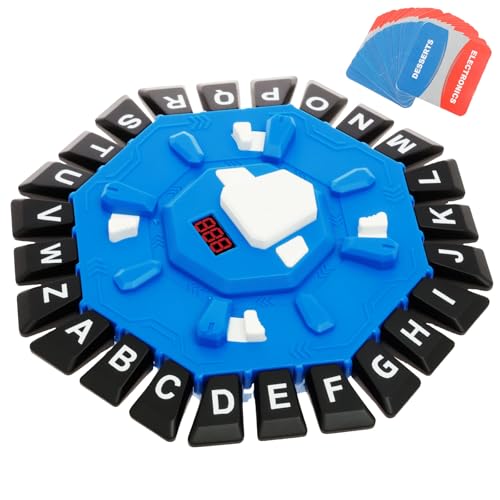 2 Modus Word -Spielboardspielzeug 220 Themenkategorie Kompaktbrief Drücken Sie Spiel mit LCD -Display -Timer für 2 bis 8 Spieler(blau) von Jokapy