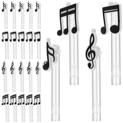 24 Stück Mini Seifenblasenstäb 5ml, Bubble Sticks mit 4 abnehmbare Anhänger in Form von Musiknoten, Blasenstäbe Seifenblasen Blase für Outdoor Spiele, Kindergeburtstag, Partys, Hochzeit(24pcs) von Jokapy