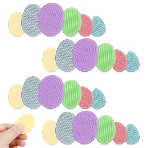 24PCS Silicon Kid Sensory Stone leicht zu reinigen hellfarbene Textur Stein Spielzeug mit glattem Rand für Kinder Jungen Mädchen(Farbe) von Jokapy