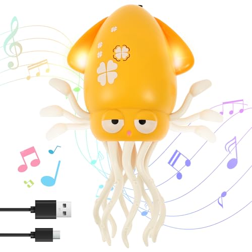 Electric Dancing Octopus Toy, Magischer Tanzender Oktopus Baby Spielzeug mit LED-Lichtern und Musik, Tummy Time Toys Automatisch Hindernisvermeidung, Geschenk für Mädchen Junge Weihnachten Geburtstag von Jokapy
