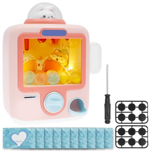 Greifautomat Kinder mit 10 Überraschung 10 Kapseln und 12 Spielwährung, Candy Grabber mit Musik und Licht, Niedlich Spielautomat, Lustige Partyspiele Geschenke für Jungen und Mädchen ab 3 Jahren von Jokapy