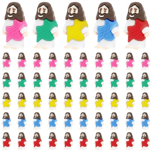 Jokapy 100pcs PVC Plastik Kunststoff ausblenden und suchpuppe helle Farbe Glatte Oberfläche Mini -Puppenfigur für die Aktivität der Schule im Freien(100pcs) von Jokapy