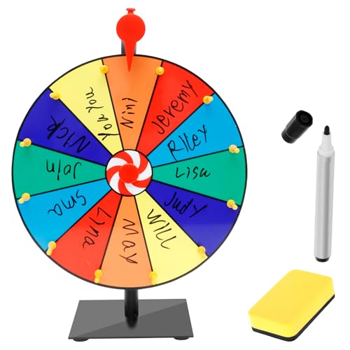 Jokapy Lucky Wheel Requisite mit trockener Löschmarker Leichter Abnehmbarer löschbarer Stand Shake Wheel Stable Basis für Spielereignisse Verlosung(30cm) von Jokapy