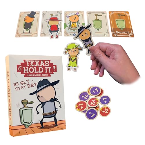 Texas Hold It Kartenspiel - Wild West Badezimmer Kartenspiel von Cyanide & Happiness - Schieben Sie Ihr Glück in Partyspielen für 2-6 Spieler | Lustiger Spaß für Partynächte von Joking Hazard