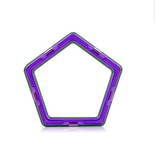 Jokooan Magnetische Bausteine für Kinder​​(Einzel), Magnetische Bausätze in verschiedenen Formen, Fünfeck, Sechseck, Trapez, Autoräder und Riesenrad (zufällige Farbe) (Pentagon) von Jokooan