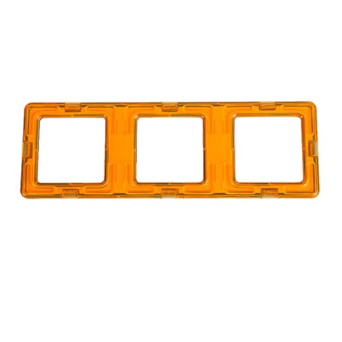 Jokooan Magnetische Bausteine für Kinder​​(Einzel), Magnetische Bausätze in verschiedenen Formen, Fünfeck, Sechseck, Trapez, Autoräder und Riesenrad (zufällige Farbe) (dreifaches Quadrat) von Jokooan