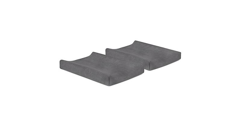 Bezug Wickelauflage, 50 x 70 cm, Storm grey 2er Set grau  Kinder von jollein