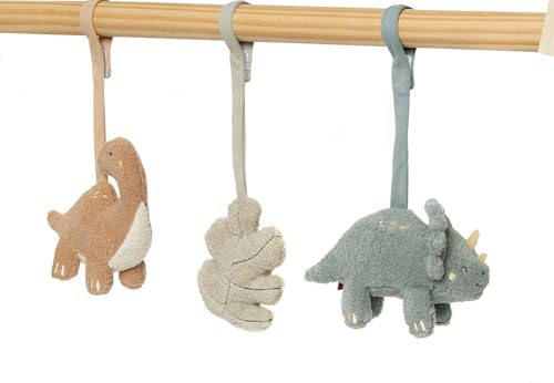 Jollein Anhänger für Baby-Gyms - Roarsome - 3er Set - Dinos und Blatt - Spieltrapez Baby Spielsachen von Jollein