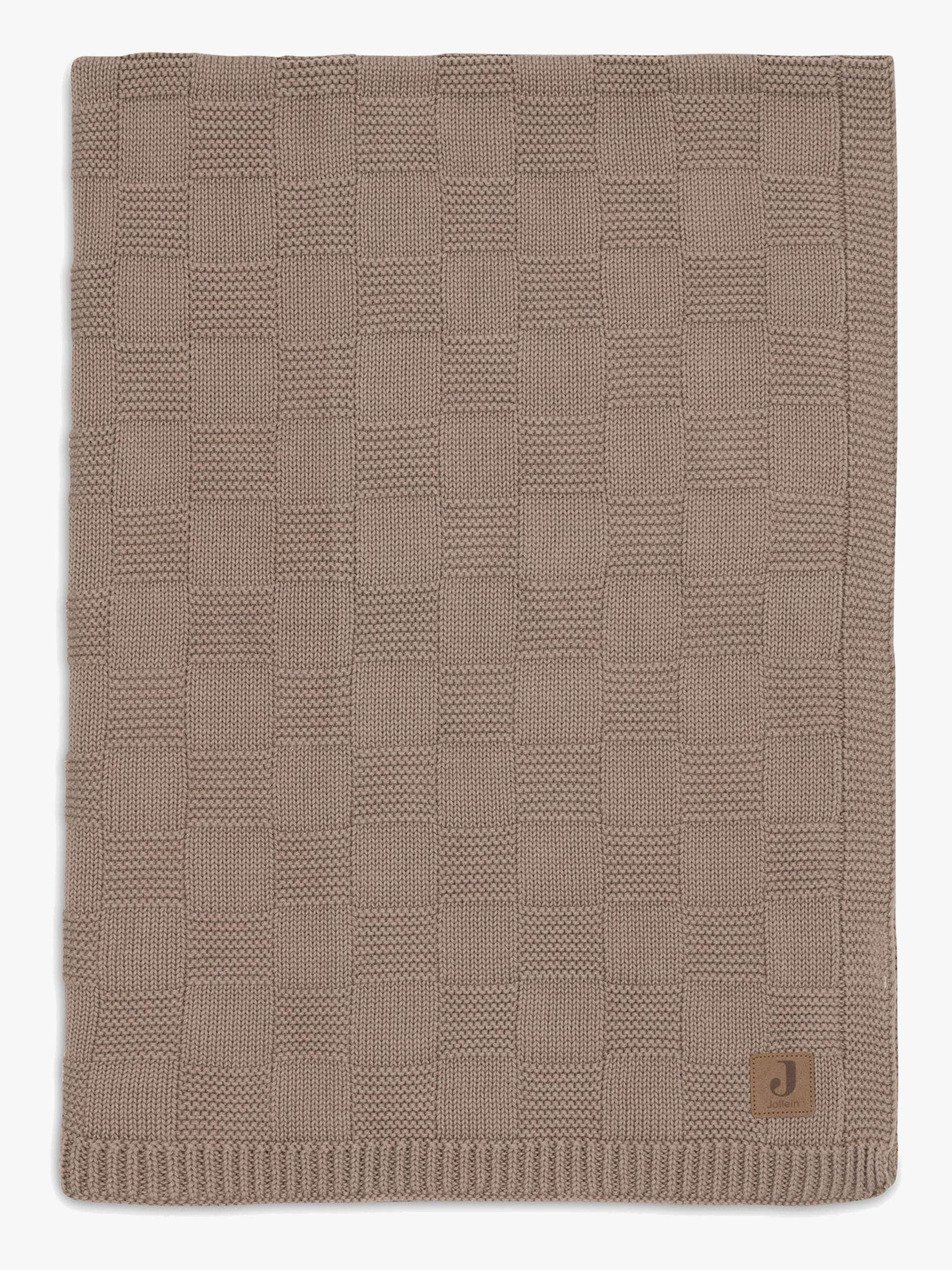 Jollein Decke 75x100 cm Box Knit, Milky Coffee von Jollein