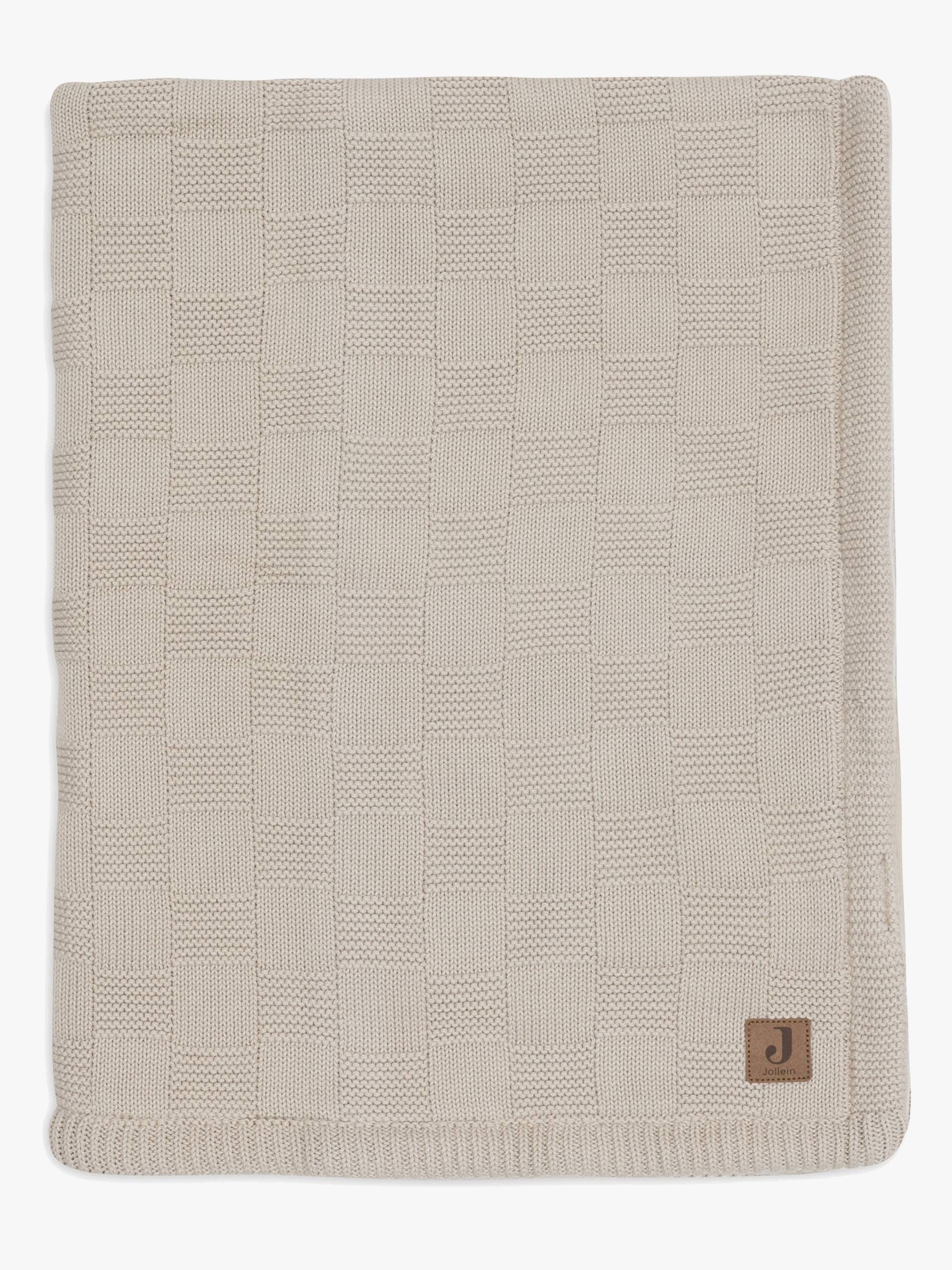 Jollein Decke 75x100 cm Box Knit/Velvet, Warm Sand von Jollein