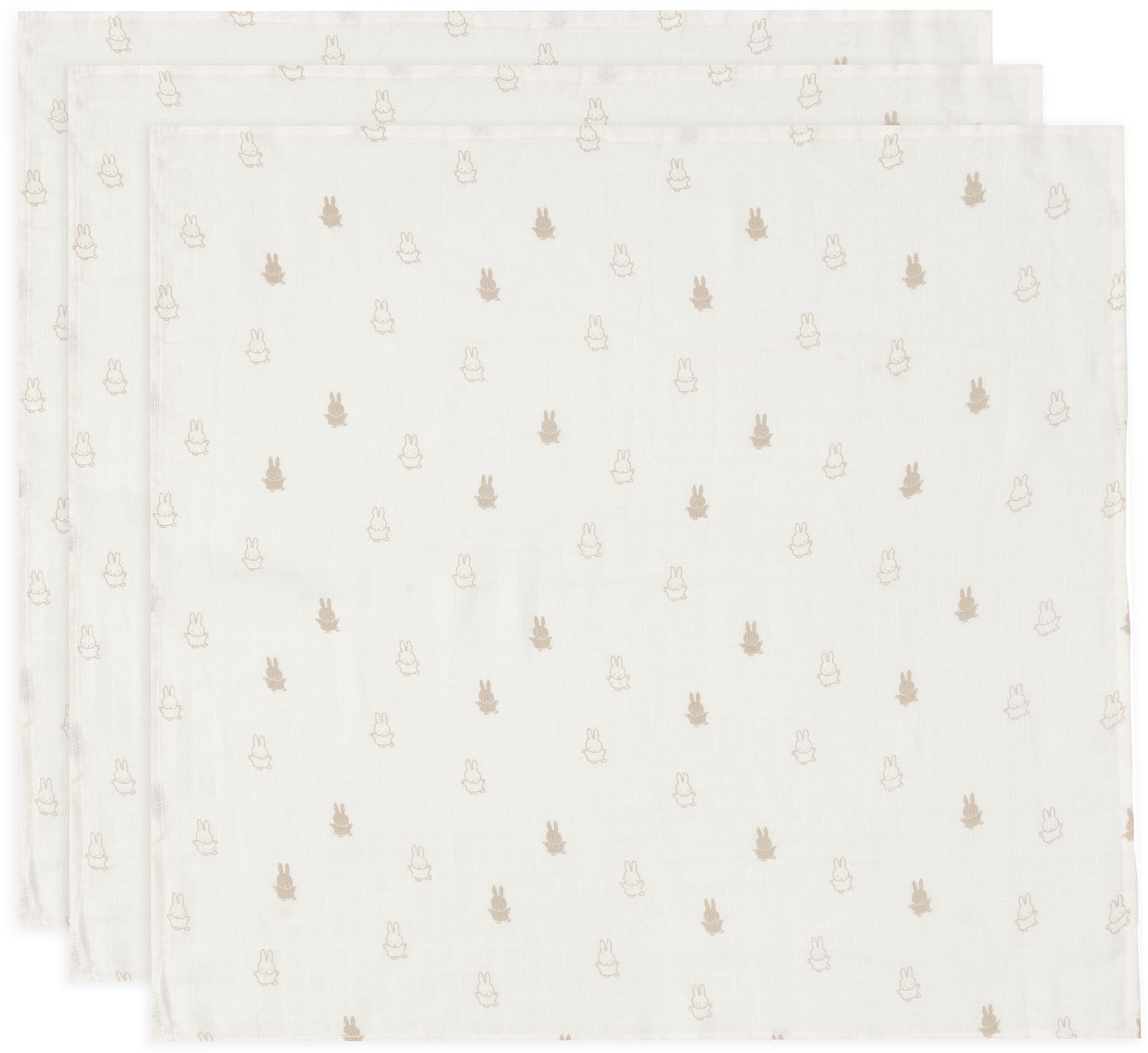 Jollein Happy Miffy Musselintuch 3er-Pack, Nougat Jollein Happy Miffy Musselintuch 3er-Pack, Nougat von Jollein