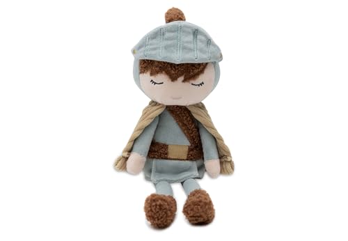 Jollein Kuschelpuppe Knight Duke – Ritter mit Cape – 30 cm – Schmusepuppe – Plüschfigur Für Babys und Kinder – Handwaschbar – Geschenke zur Geburt – Babyspielzeug von Jollein