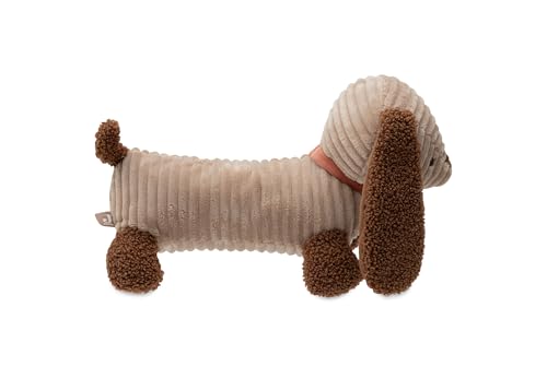 Jollein Kuscheltier Hund – Diego Dog – 30 cm – Weicher Rippstoff & Bouclé – Biscuit & Braun – Plüschtier Für Babys und Kinder – Geschenke zur Geburt – Babyspielzeug von Jollein
