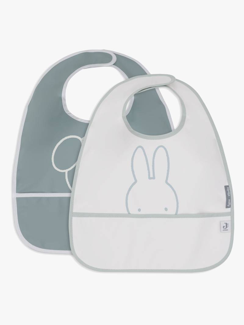 Jollein Miffy Peekaboo Lätzchen 2er-Pack, Sea Green Jollein Miffy Peekaboo Lätzchen 2er-Pack, Sea Green von Jollein