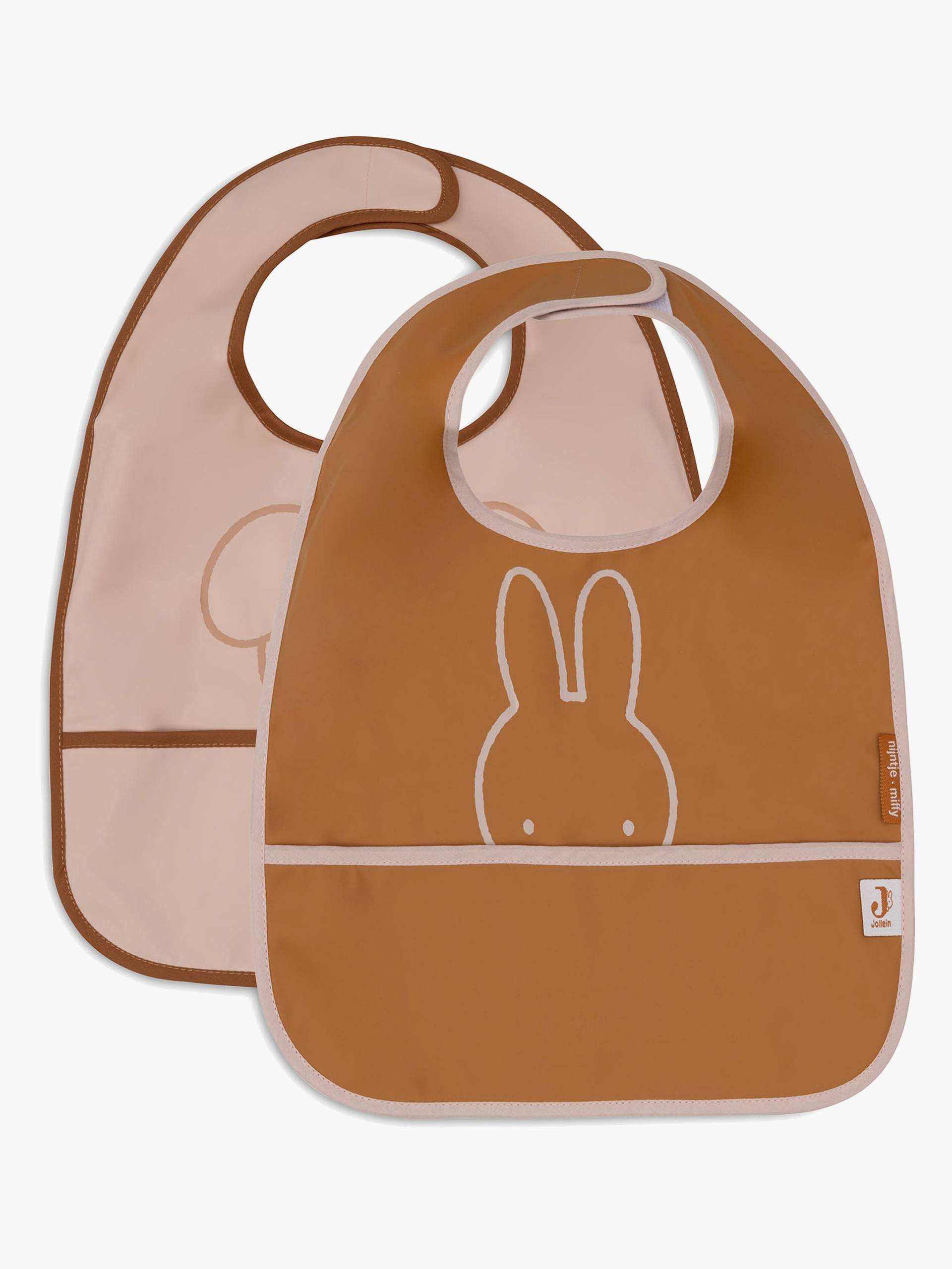 Jollein Miffy Peekaboo Lätzchen 2er-Pack, Wild Rose von Jollein