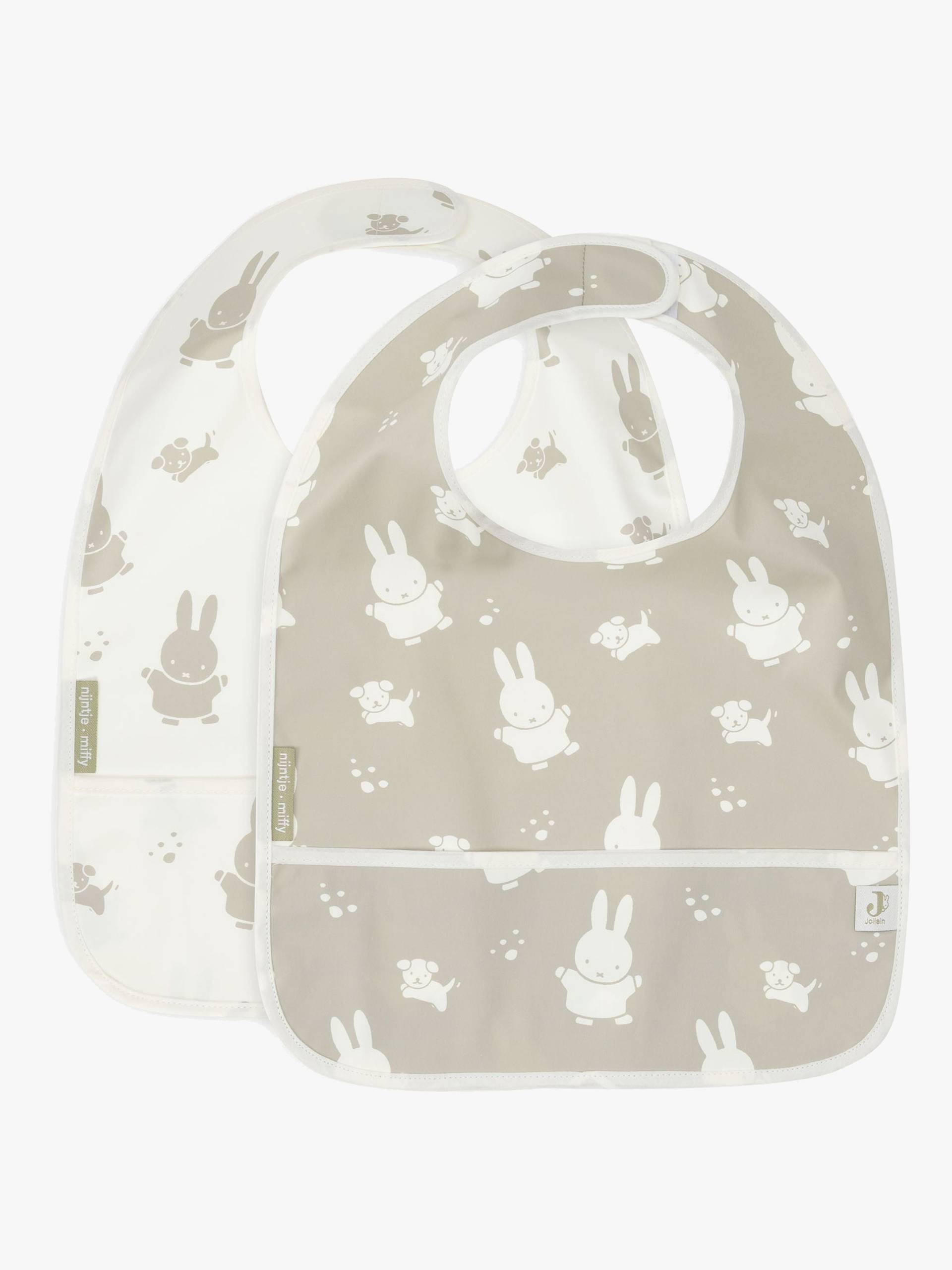 Jollein Miffy& Snuffy Lätzchen 2er-Pack, Olive Green von Jollein
