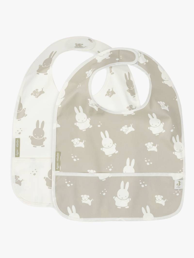 Jollein Miffy& Snuffy Lätzchen 2er-Pack, Olive Green Jollein Miffy& Snuffy Lätzchen 2er-Pack, Olive Green von Jollein