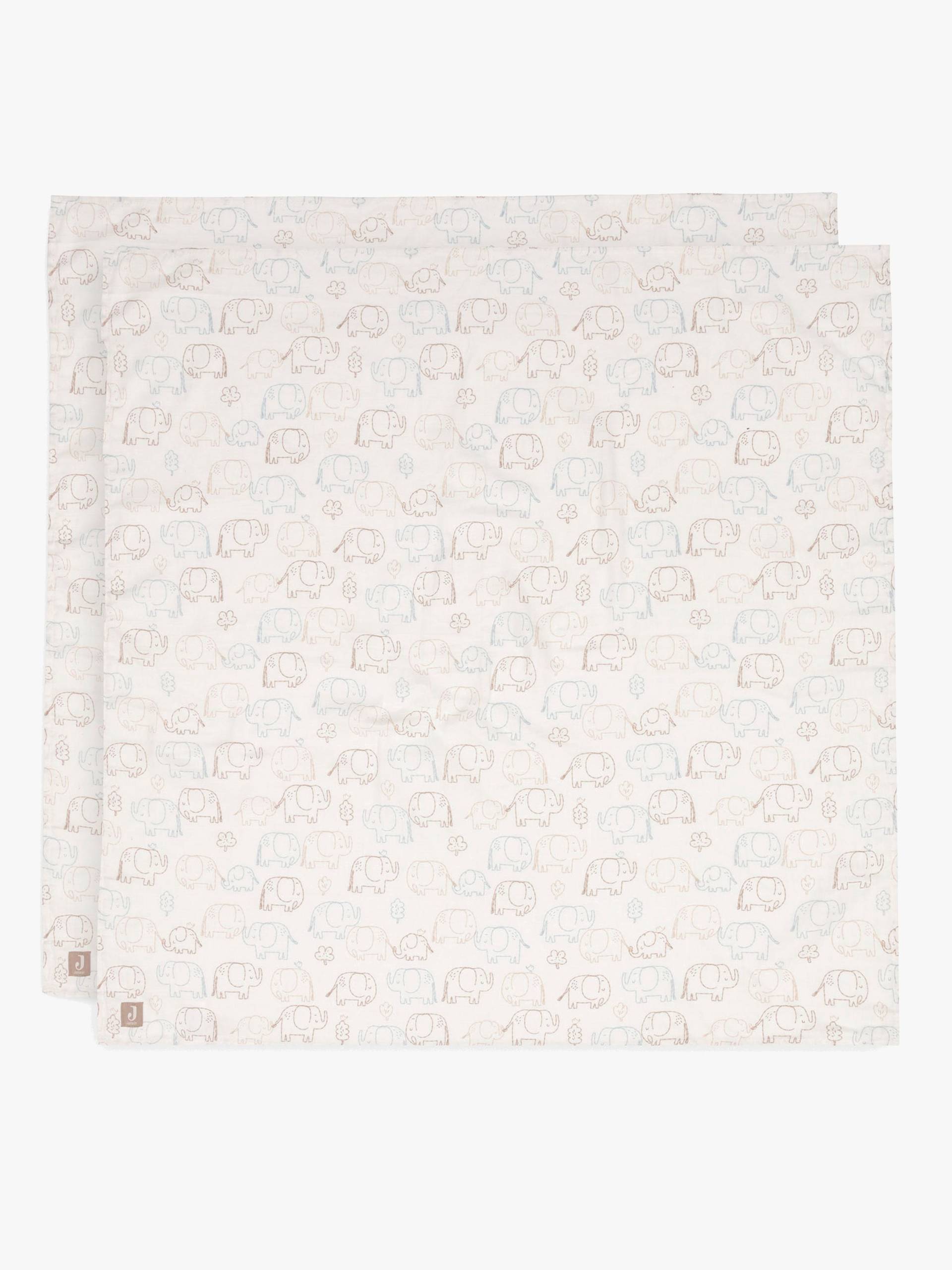 Jollein Musselintuch 115x115 cm 2er-Pack, Elephant Tales von Jollein