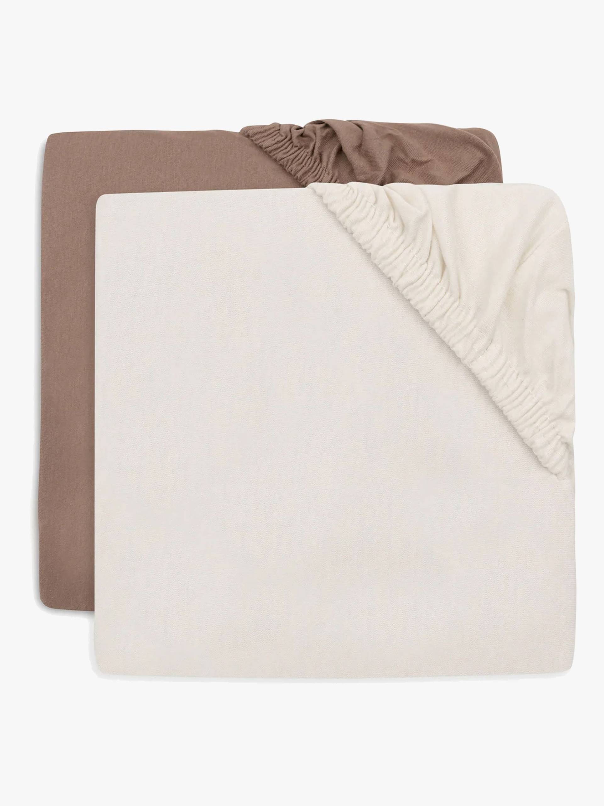 Jollein Spannbettlaken 2er-Pack 40x80, Milky Coffee/Ivory Jollein Spannbettlaken 2er-Pack 40x80, Milky Coffee/Ivory von Jollein