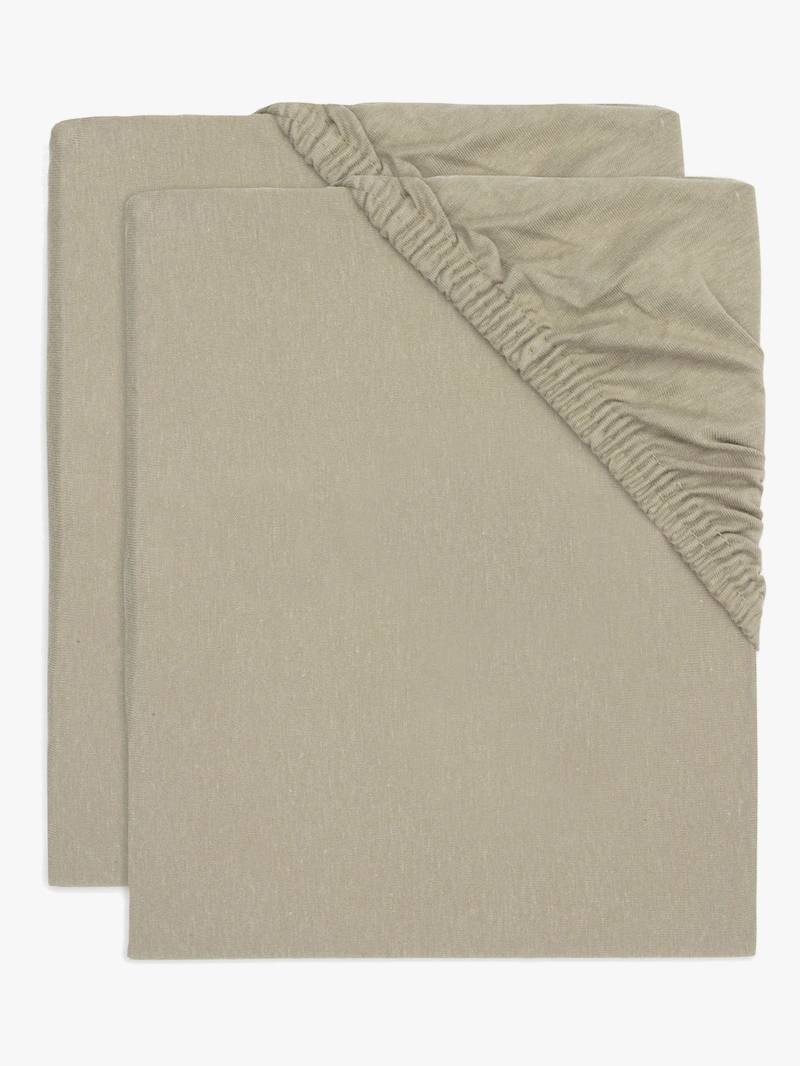 Jollein Spannbettlaken 2er-Pack 40x80, Olivgrün Jollein Spannbettlaken 2er-Pack 40x80, Olivgrün von Jollein