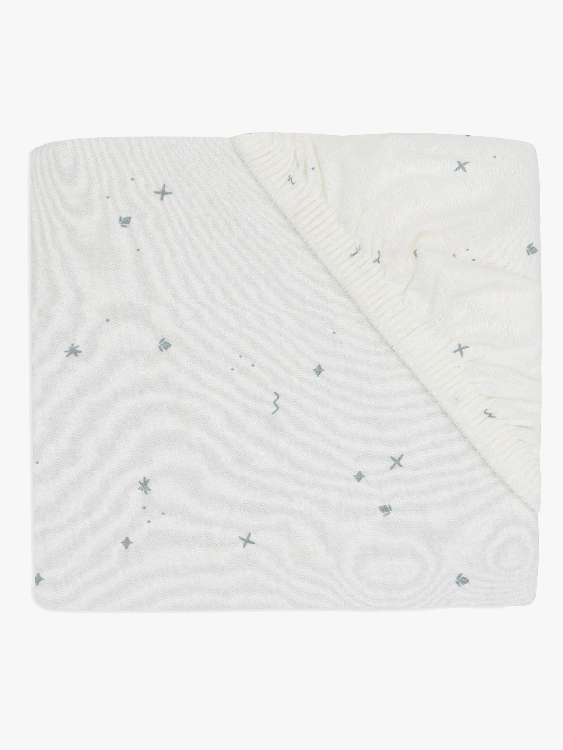 Jollein Spannbettlaken Twinkling 60x120 cm, Off White/Sea Green Jollein Spannbettlaken Twinkling 60x120 cm, Off White/Sea Green von Jollein