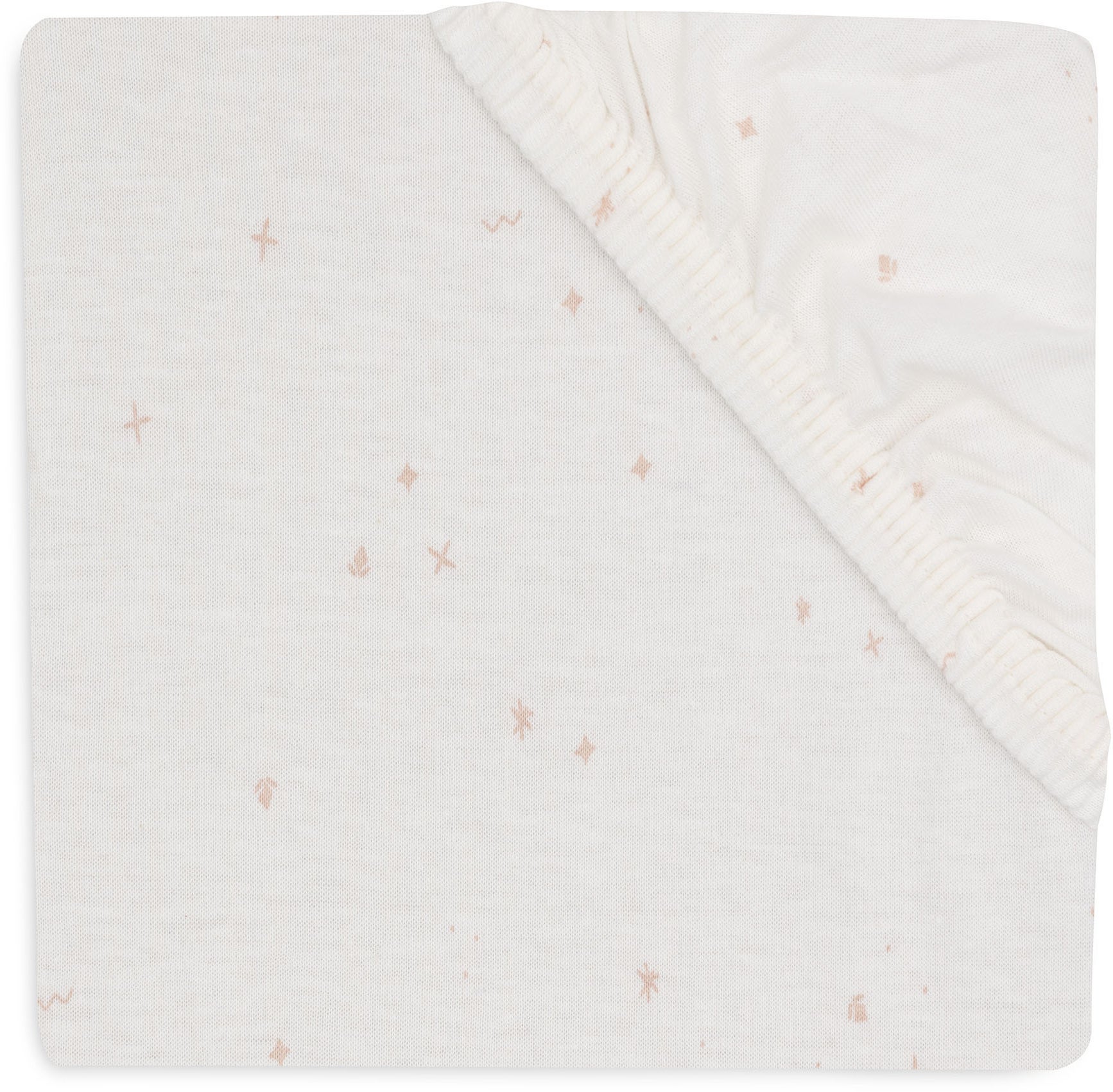 Jollein Spannbettlaken Twinkling 70/75x140/150 cm, Off White/Wild Rose Jollein Spannbettlaken Twinkling 70/75x140/150 cm, Off White/Wild Rose von Jollein