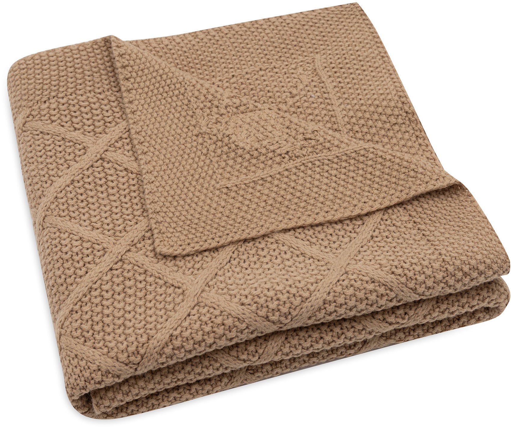 Jollein Strick-Decke Karomuster, Biscuit Jollein Strick-Decke Karomuster, Biscuit von Jollein