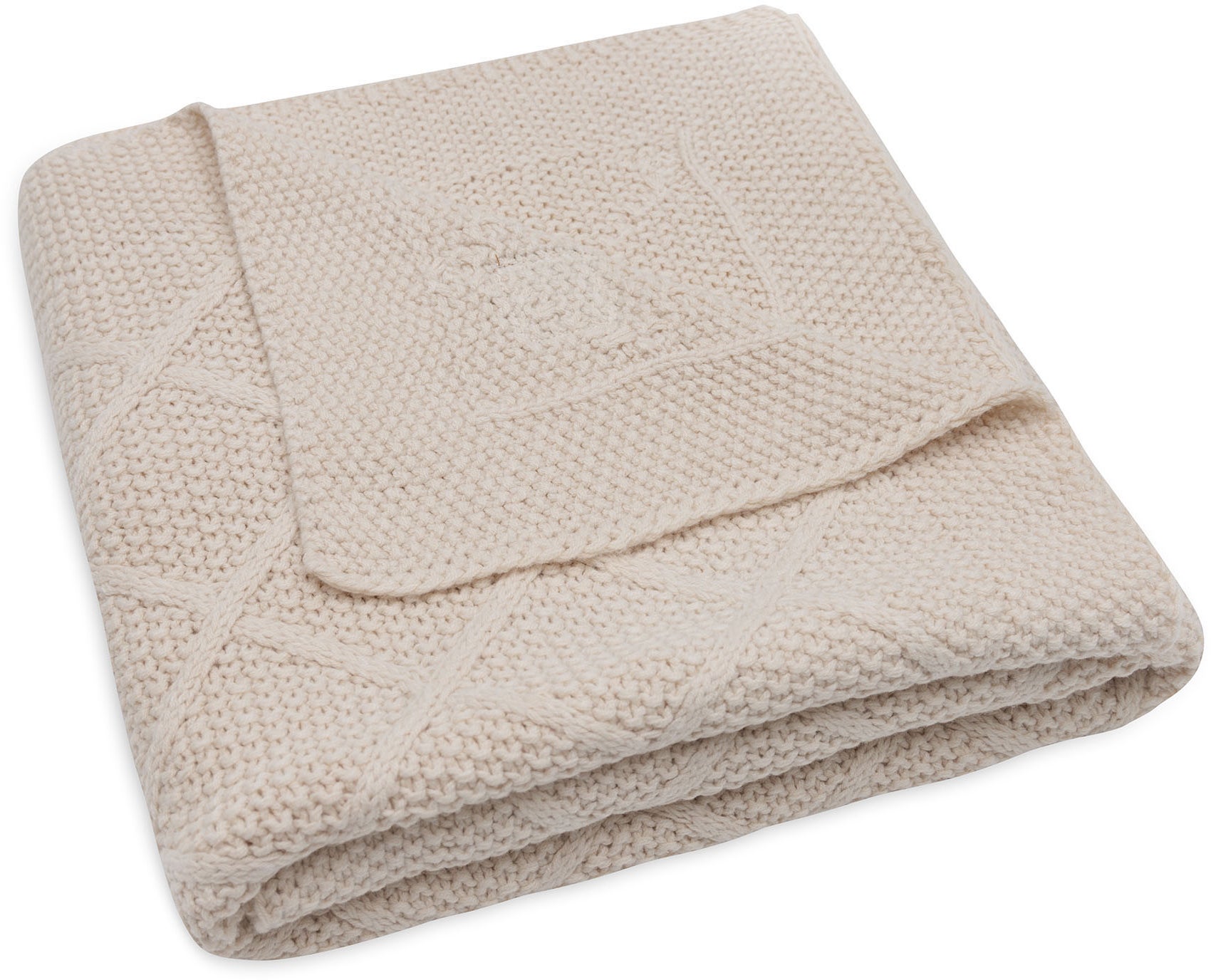 Jollein Strick-Decke Karomuster, Oatmeal Jollein Strick-Decke Karomuster, Oatmeal von Jollein